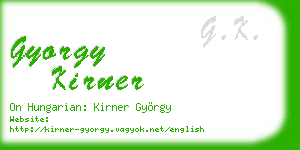 gyorgy kirner business card