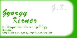 gyorgy kirner business card